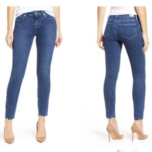 PAIGE Verdugo Ankle Raw Hem Straight Leg Jeans Sz 30